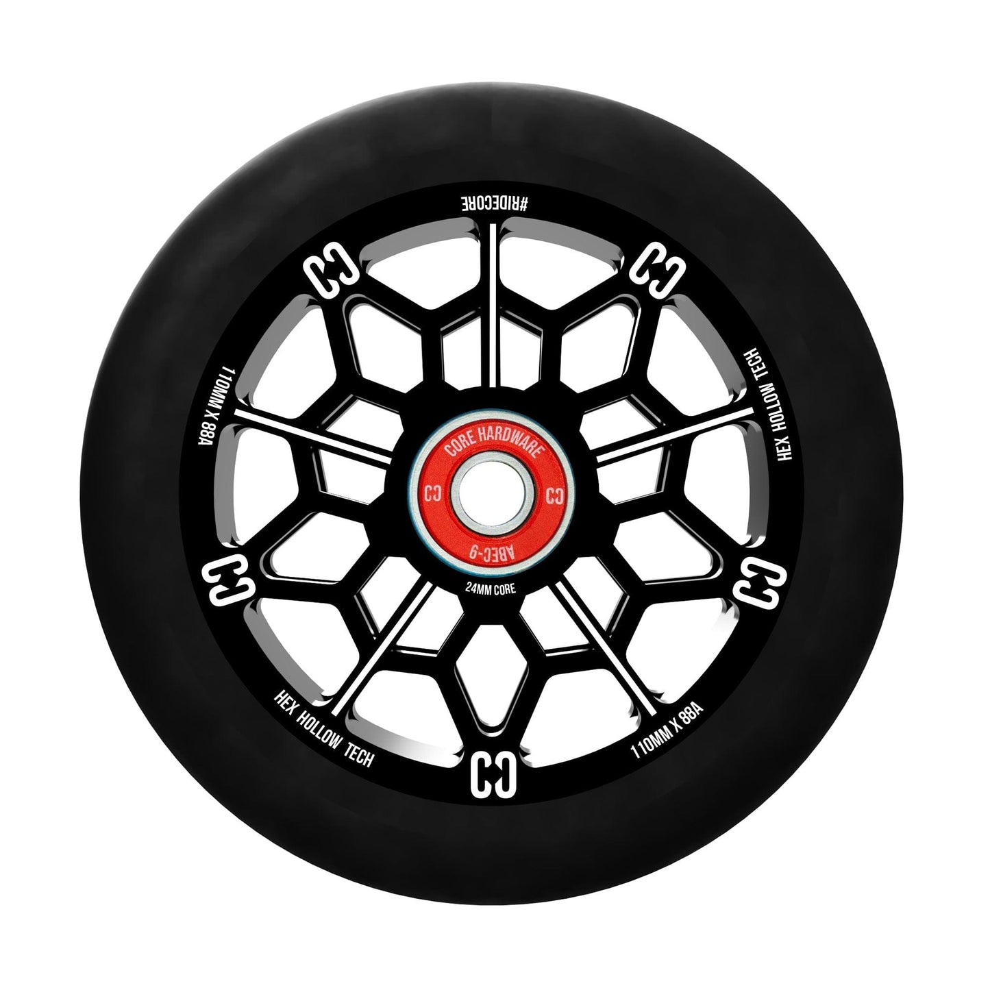 CORE Hex Hollow Stunt Scooter Wheel 110mm – Black