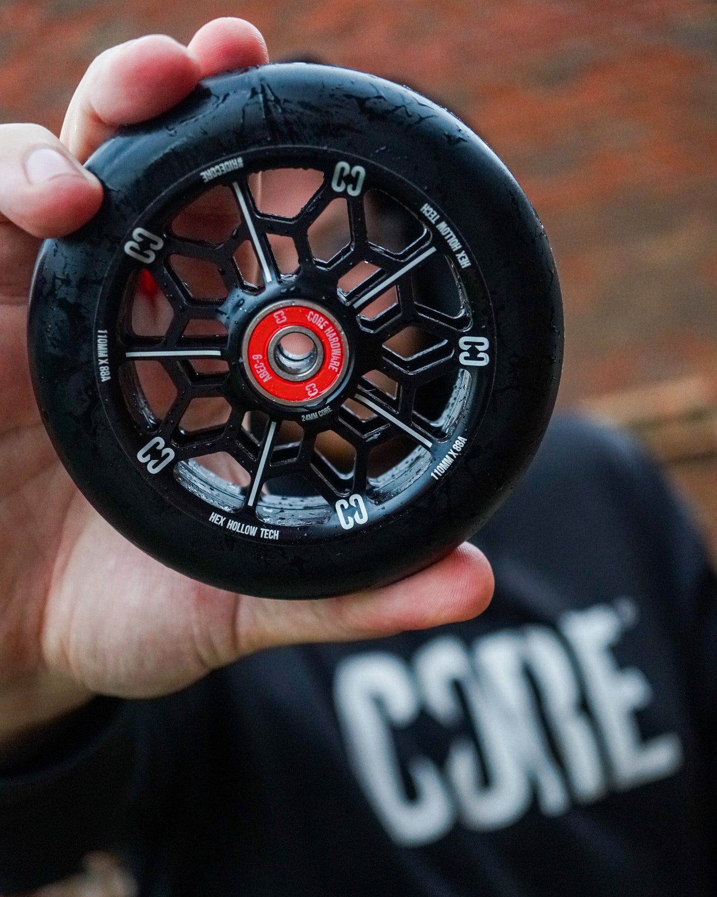 CORE Hex Hollow Stunt Scooter Wheel 110mm – Black