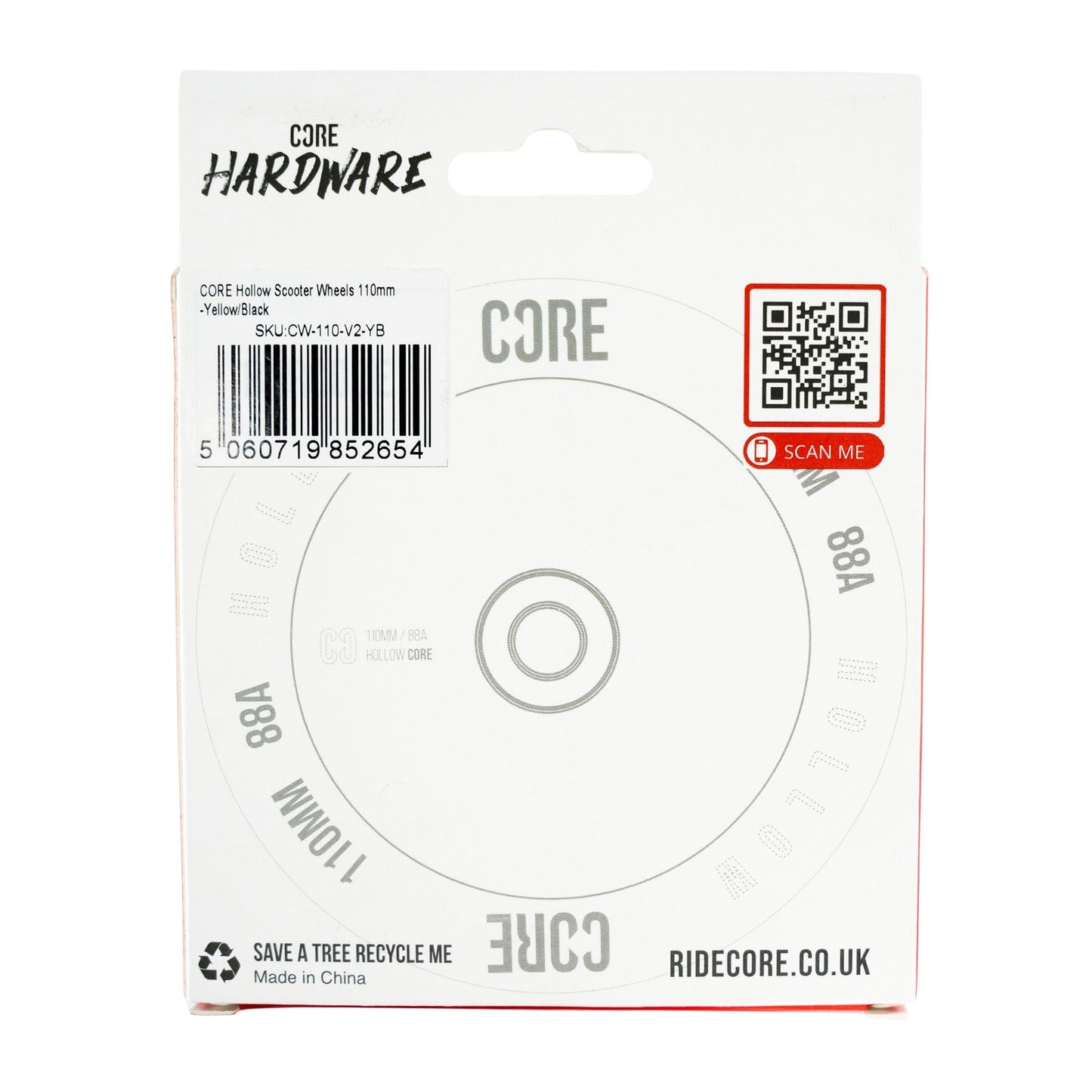 CORE Hollow Stunt Scooter Wheel V2 110mm - Purple