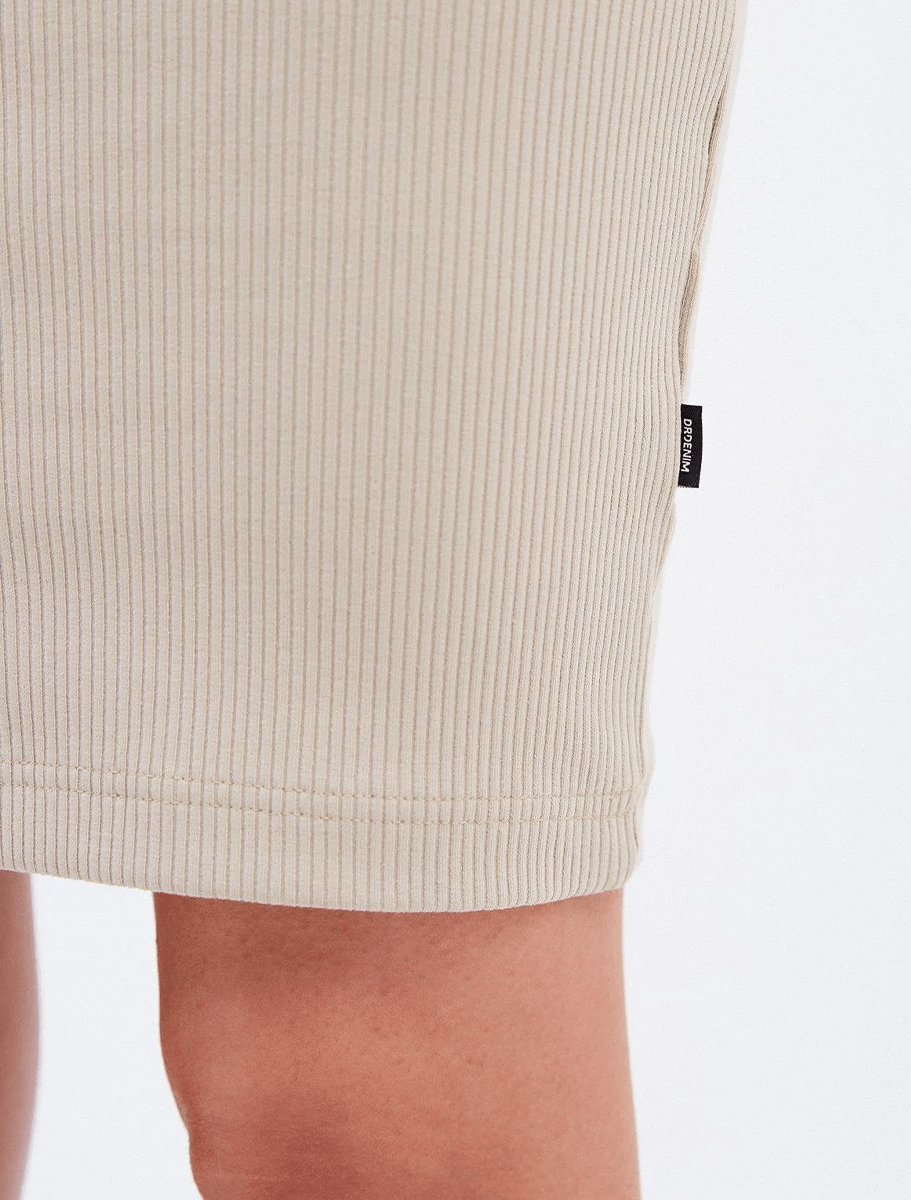 Dr. Denim Celia Dress | Pale Taupe - The Boredroom Store Dr Denim