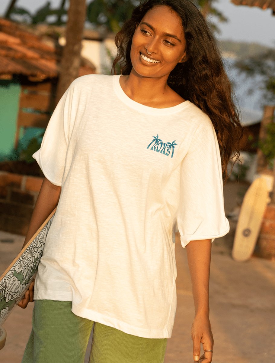 Roxy Backside Sun Screen Tee | Snow White - The Boredroom Store Roxy