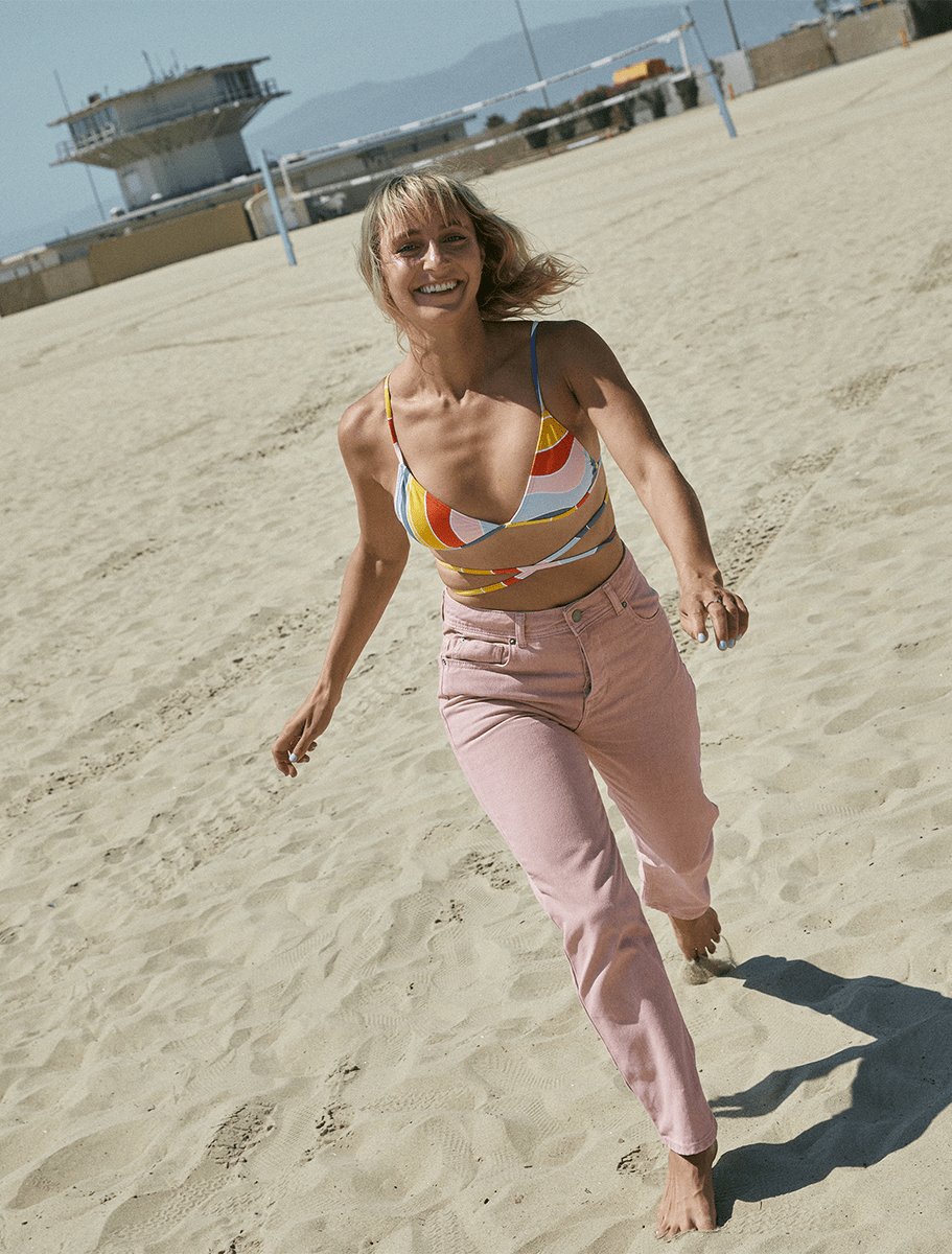 Roxy Fresh Way Mid Denim Pants | Pale Dogwood - The Boredroom Store Roxy