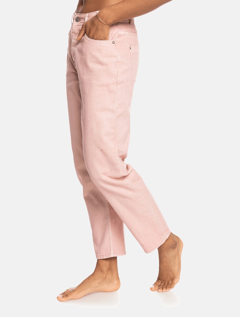 Roxy Fresh Way Mid Denim Pants | Pale Dogwood - The Boredroom Store Roxy