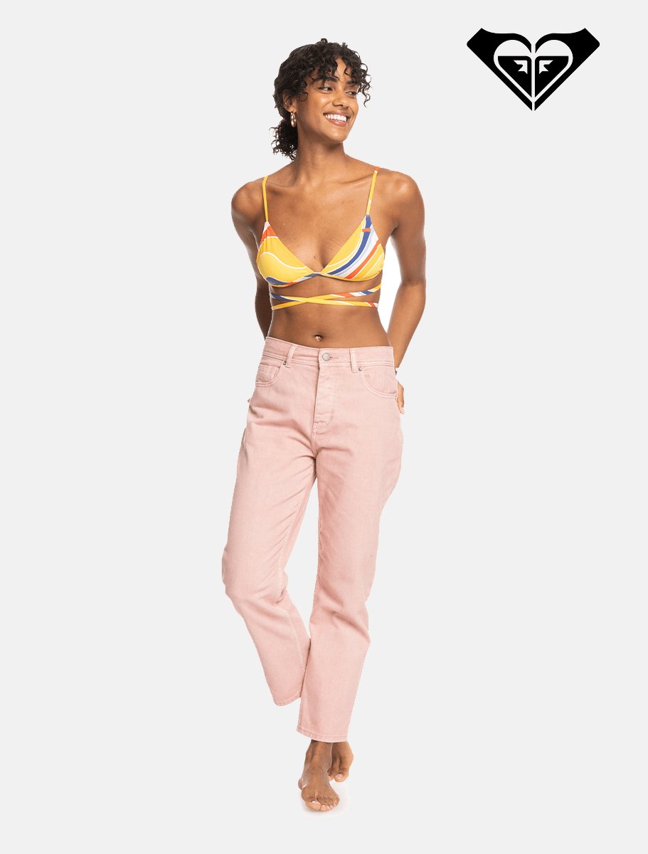 Roxy Fresh Way Mid Denim Pants | Pale Dogwood - The Boredroom Store Roxy