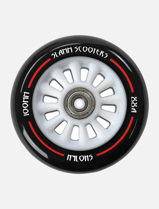 Slamm 100mm Nylon Core Wheel l White/Black