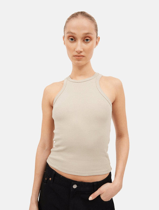 Dr. Denim Amelie Top | Pale Taupe - The Boredroom Store Dr Denim