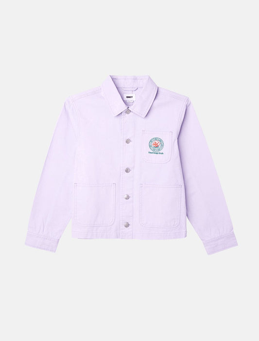 OBEY Womens Rose Chore Jacket | Orchid Petal - The Boredroom Store Obey